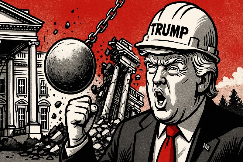 Der Abrisspräsident – Donald Trump und der Ostflügel, den es nicht mehr geben durfte